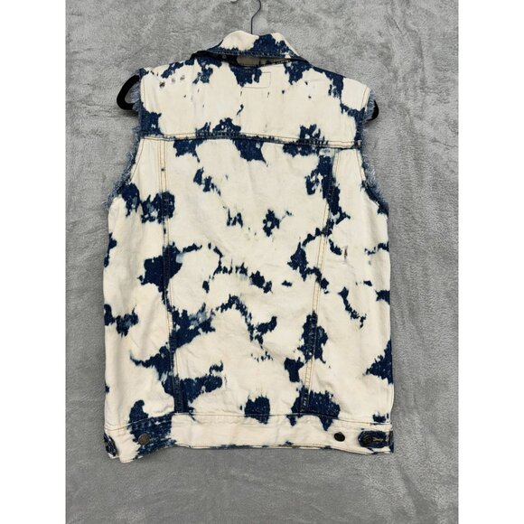 BDG UNISEX BLEACHED CUT-OFF SMALL RETRO ROCKER EDGY DENIM JACKET - Picture 2 of 5